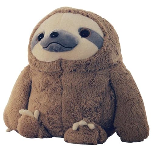 Faultier Kuscheltier, Kuschelige Plüschtier Faultiere Stofftier Puppe Kawaii Weiches Plüschkissen Geschenke Für Kinder Freundinnen(Brown,50cm/19.7in) von KUKUShining