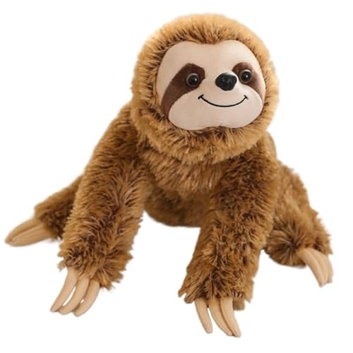 Faultier Plüschtier, Weiche Puppe Kuscheltier Kuscheltier Umarmender Begleiter Raumdekoration Heimdekoration for Kinder(Brown) von KUKUShining