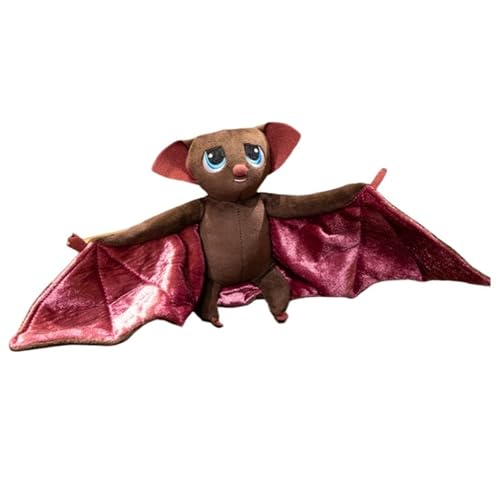 Fledermaus Kuscheltier, Plüschtier Weiche Stofftier Braune Plüschfledermaus Plüsch Kissen Figuren Puppe Halloween Dekoration Geschenke von KUKUShining