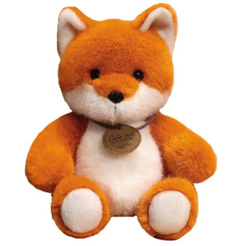 Fuchs Plüschtier, Weiches Flauschiges Stofftier Entzückende Puppe Kuscheliges Plüschtier for Geburtstagskissen Umarmen(Brown) von KUKUShining
