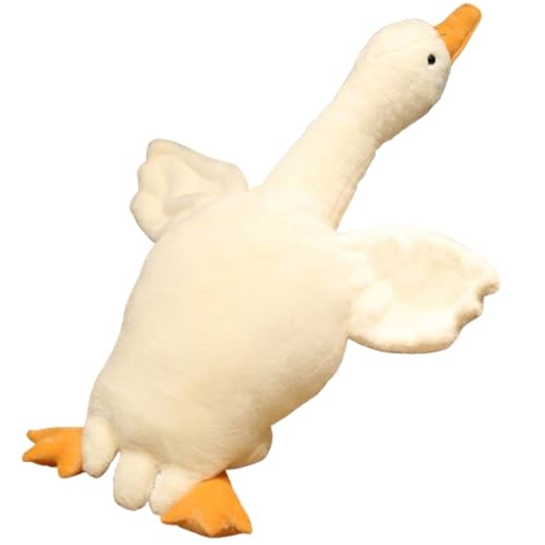 KUKUShining Gänse Plüschtier, Kuscheliges Stofftier Kissen Spielzeug Mit Langem Hals Flauschig Weiche Puppe Schlafkissen for Kinder Mädchen Babys(50cm/19.7in) von KUKUShining