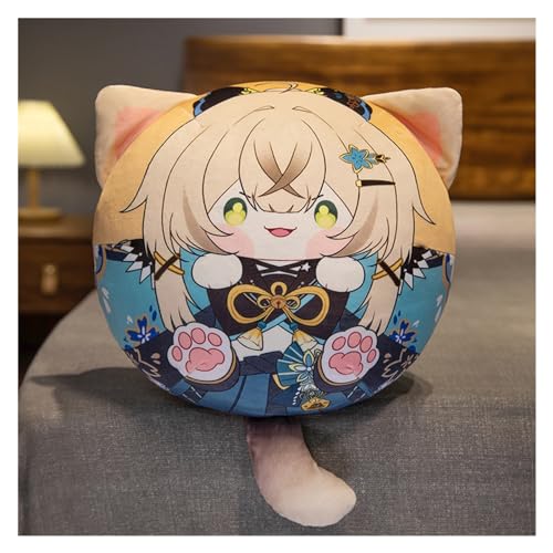 Genshin Plüsch, Kawaii Anime Figur Schlüsselanhänger Puppe Weicher Impact Entzückendes Plüsch Wurfkissen for Gamer Fans Geschenke(Kirara,35cm Pillow) von KUKUShining