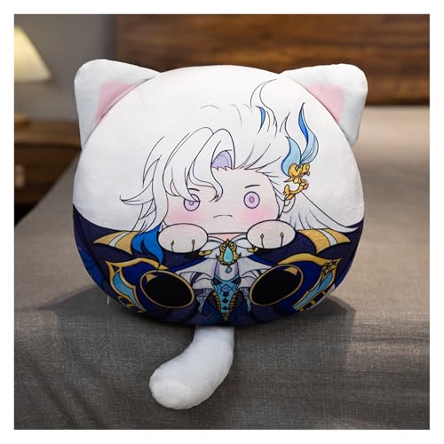 Genshin Plüsch, Kawaii Anime Figur Schlüsselanhänger Puppe Weicher Impact Entzückendes Plüsch Wurfkissen for Gamer Fans Geschenke(Neuvillette,12cm Keychain) von KUKUShining