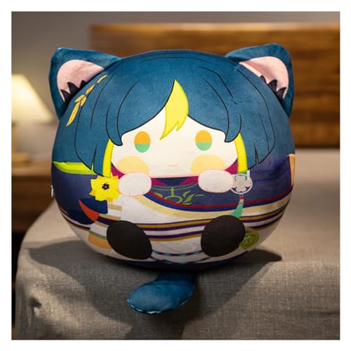Genshin Plüsch, Kawaii Anime Figur Schlüsselanhänger Puppe Weicher Impact Entzückendes Plüsch Wurfkissen for Gamer Fans Geschenke(Tighnari,35cm Pillow) von KUKUShining