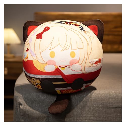 Genshin Plüsch, Kawaii Anime Figur Schlüsselanhänger Puppe Weicher Impact Entzückendes Plüsch Wurfkissen for Gamer Fans Geschenke(Yoimiya,35cm Pillow) von KUKUShining