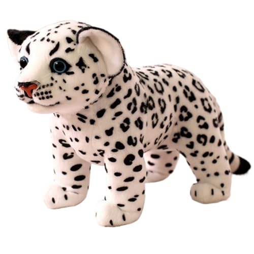 Gepard Plüschtier, Süßes Lebensechtes Kuscheltier Plüschpuppe for Kinder Geschenk for Jungen Babyparty Dekorationen Geburtstag(White,40cm/15.75in) von KUKUShining