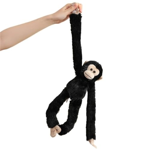 Hängender Schimpanse Plüsch, Süße Kuscheltier Weiches Gorilla Stofftier Puppe Plüschtier Spielzeug Für Kinder Jugendliche(Black) von KUKUShining