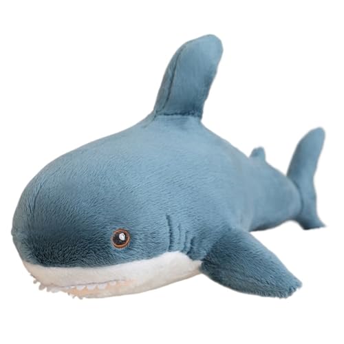 Hai Plüschtier, Weiches Kuscheliges Stofftierkissen Süßes Plüschtier Bequemes Schlafkissen for Kinderdekoration(80cm/31.5in) von KUKUShining