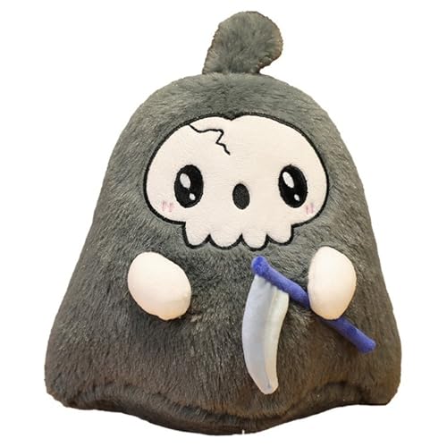 Halloween Sensenmann Plüsch, Weiches Kuscheltier Skelett Todes Stofftier Kissen Süße Clown Mini Plüschtier Puppen Für Festliche Dekoration(30cm/11.81in) von KUKUShining