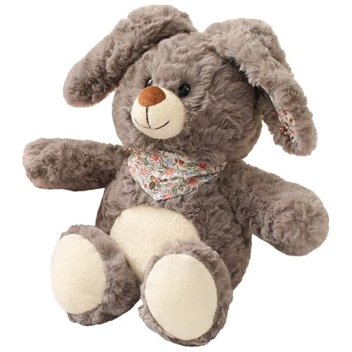 Hase Kuscheltier, Weiches Plüschtier Kaninchen Mit Hängeohren Stofftier Puppe Umarmendes Plüsch Spielzeug Für Kinder Babys(Gray) von KUKUShining