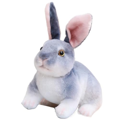 Hase Kuscheltier, Weiches Plüschtier Kaninchen Stofftier Plüsch Puppe Kawaii Flauschiges Umarmungskissen (Gray,16cm/6.3in) von KUKUShining