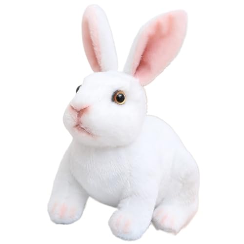 Hase Kuscheltier, Weiches Plüschtier Kaninchen Stofftier Plüsch Puppe Kawaii Flauschiges Umarmungskissen (White,16cm/6.3in) von KUKUShining