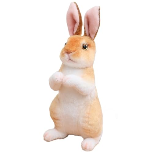 Hase Plüschtier, Kaninchen Kuscheltier Weiche Stofftier Schmusetier Häschen Plüsch Spielzeug Kinder(Brown,24cm/9.4in) von KUKUShining