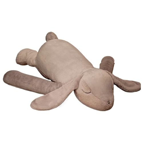 Hase Plüschtier, Weich Stofftier Kaninchen Puppe Kuscheltier Hängeohren Kuschelige Plüsch Spielzeug Langes Kissen Geschenk Für Mädchen(Gray) von KUKUShining