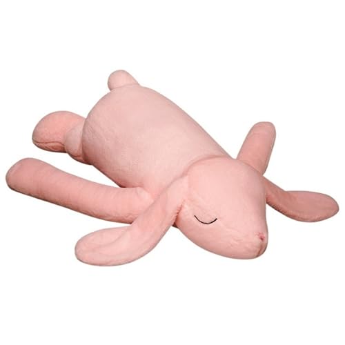 Hase Plüschtier, Weich Stofftier Kaninchen Puppe Kuscheltier Hängeohren Kuschelige Plüsch Spielzeug Langes Kissen Geschenk Für Mädchen(Pink) von KUKUShining