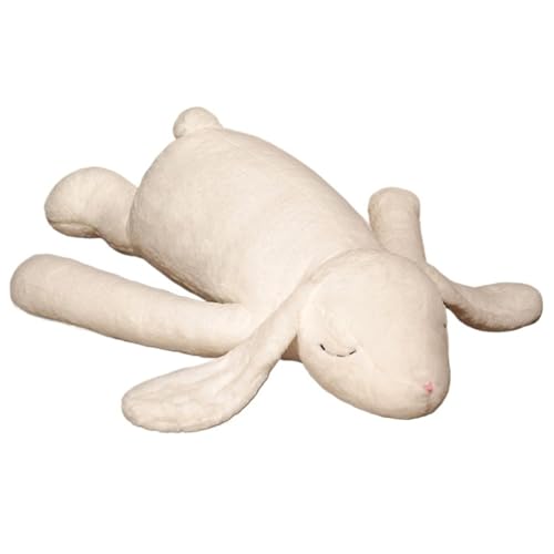 Hase Plüschtier, Weich Stofftier Kaninchen Puppe Kuscheltier Hängeohren Kuschelige Plüsch Spielzeug Langes Kissen Geschenk Für Mädchen(White) von KUKUShining