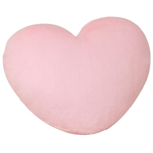 Herz Plüsch Kissen, Herzkissen Dekoratives Kuschelkissen Herzform Dekokissen Flauschiges Plüschtier Für Schlafzimmer Stuhl Sofa(Pink) von KUKUShining
