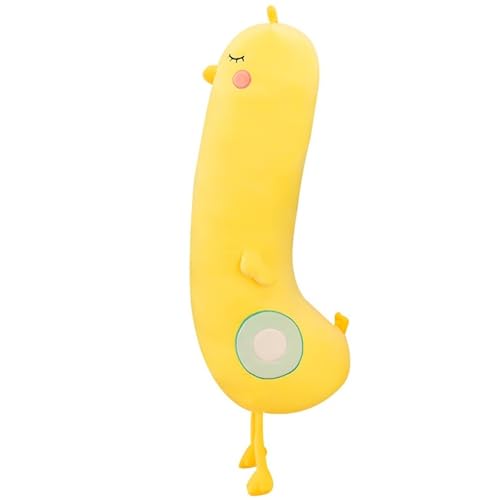 Hühner Langes Plüsch Kissen, Süße Stofftier Kuscheltier Sitzkissen Weiches Körperkissen Puppen Plüschtier Spielzeug Für Kinder Mädchen(100cm/39.4in) von KUKUShining