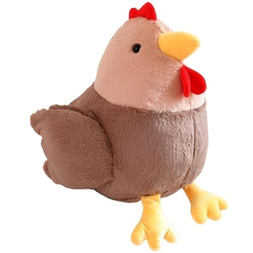 Hühner Plüsch, Weiches Süßes Stofftier Handpuppe Weiches Umarmungskissen Geschenke Für Kinder Jungen Mädchen(Brown,40cm/15.7in) von KUKUShining