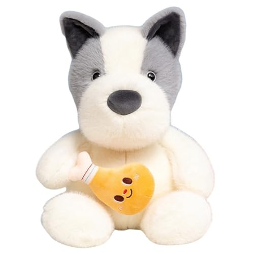Hunde Plüschtier, Süße Welpen Kuscheltiere Puppen Mit Hühnerbeinen Weiches Plüschtier for Den Geburtstag Von Kindern Und Jungen(Gray,23cm/9.05in) von KUKUShining