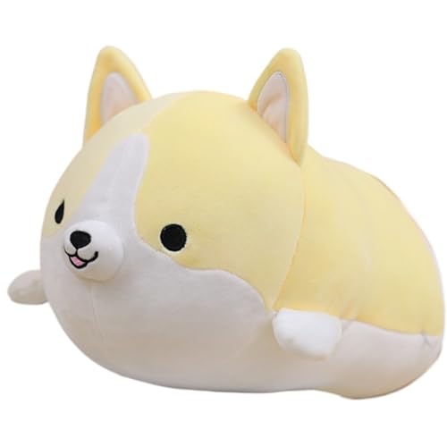 Hunde Plüschtier, Süßes Weiches Corgi Kuscheltier Puppen Welpen Umarmungskissen Kissen for Kinder Und Erwachsene Geburtstag(Yellow,50cm/19.8in) von KUKUShining