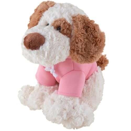 Hunde Plüschtier, Süßes Welpen Kuscheltier Puppen Lustiges Kissen Weiches Plüschtier for Kinder Geschenke Geburtstagsdekoration(White A) von KUKUShining