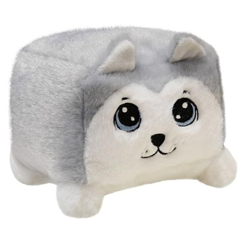 Husky Plüschtier, Süße Kuscheltier Hund Stofftier Puppe Weiches Plüschkissen Welpe Plüsch Spielzeug Heimdekoration Geschenk Für Kinder(Gray) von KUKUShining