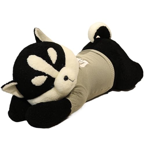 Husky Plüschtier, Weicher Welpe Flauschiges Stofftier Entzückende Hundepuppe Kuscheliges Plüschtier for Den Kindergeburtstag(Black) von KUKUShining
