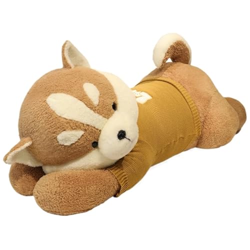 Husky Plüschtier, Weicher Welpe Flauschiges Stofftier Entzückende Hundepuppe Kuscheliges Plüschtier for Den Kindergeburtstag(Dark Brown) von KUKUShining
