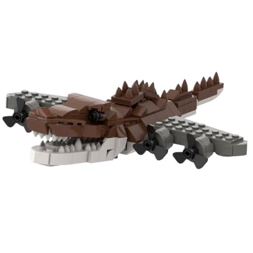 Italian Brainrot Bausteinmodell, Lustiges Tier Mikro Miniatur Bauset Mit Anleitung for Kinder Und Erwachsene Geschenke(Bombardiro Crocodilo C) von KUKUShining