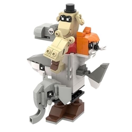 Italian Brainrot Bausteinmodell, Lustiges Tier Mikro Miniatur Bauset Mit Anleitung for Kinder Und Erwachsene Geschenke(Fusion B) von KUKUShining