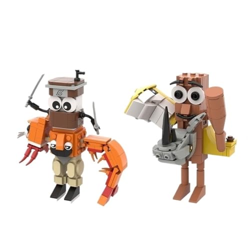 Italian Brainrot Bausteinmodell, Lustiges Tier Mikro Miniatur Bauset Mit Anleitung for Kinder Und Erwachsene Geschenke(Fusion C) von KUKUShining