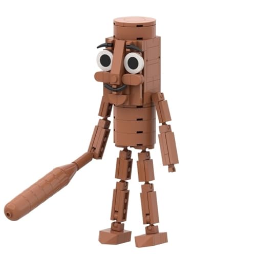 Italian Brainrot Bausteinmodell, Lustiges Tier Mikro Miniatur Bauset Mit Anleitung for Kinder Und Erwachsene Geschenke(Tung Tung Sahur) von KUKUShining