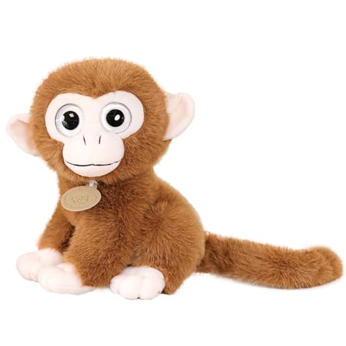 KUKUShining AFFE Plüschtier, Realistische Stofftierpuppen Weiches Kawaii Umarmungsplüschtier for Weihnachtsgeburtstagskinder(20cm/7.8in) von KUKUShining