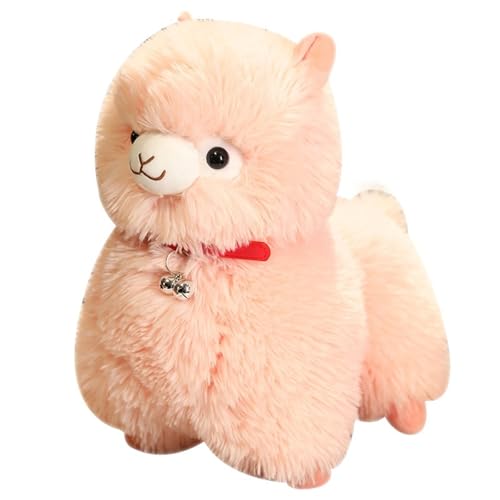 KUKUShining Alpaka Plüsch, Kuscheltierpuppe Umarmungskissen Weiches Flauschiges Kissen Super Kawaii Geschenk for Kinder Mädchen(Pink,35cm/13.8in) von KUKUShining
