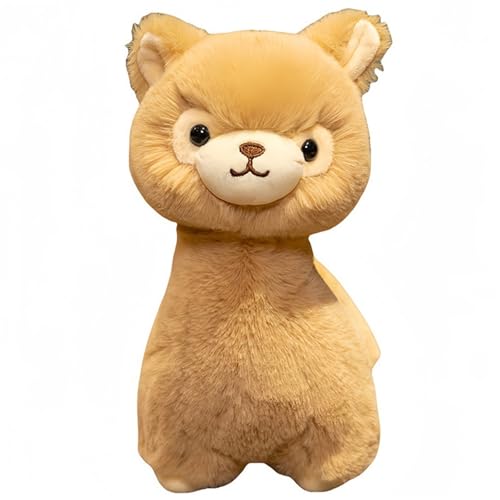 KUKUShining Alpaka Plüsch, Weiches Kuscheliges Stofftier Puppe Umarmungskissen Lama Plüschtier Geschenk Für Weihnachten Valentinstag Geburtstag(Yellow,23cm/9in) von KUKUShining