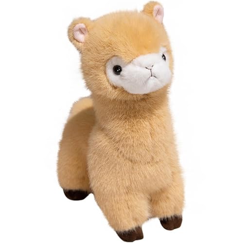KUKUShining Alpaka Plüschtier, Dekorative Kuscheltierpuppen Weiches Umarmungskissen Kawaii Kissen Plüschtier for Geburtstag(Camel,40cm/15.75in) von KUKUShining