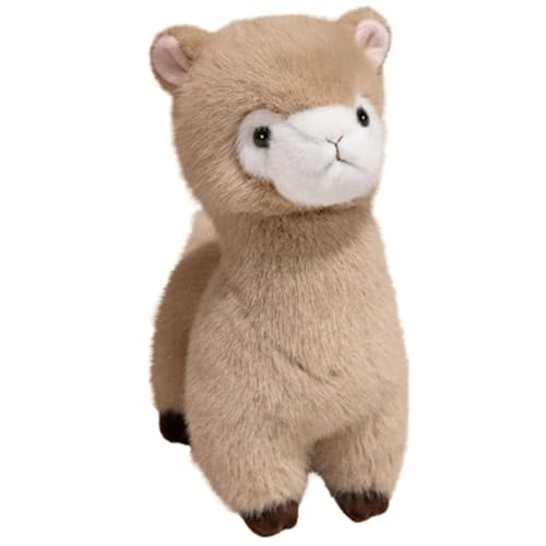 KUKUShining Alpaka Plüschtier, Dekorative Kuscheltierpuppen Weiches Umarmungskissen Kawaii Kissen Plüschtier for Geburtstag(Khaki,40cm/15.75in) von KUKUShining
