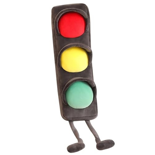 KUKUShining Ampel Plüschtier, Weiches Ausgestopftes Straßenlicht Kissen Sicherheits Verkehrszeichen Signal Kissen Plüschtier Bildungsgeschenk(100cm/39.4in) von KUKUShining