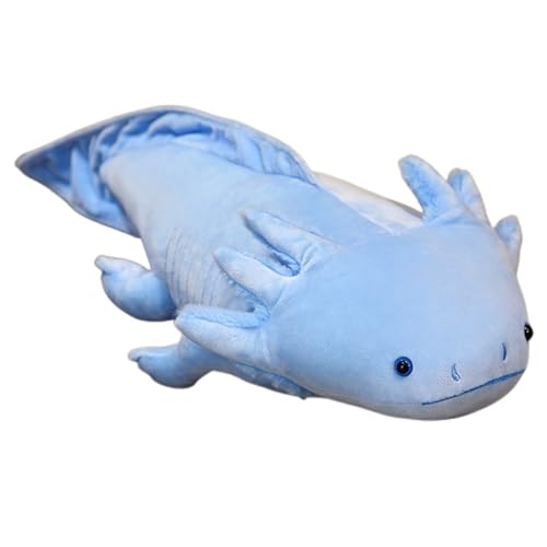 KUKUShining Axolotl Plüschtier, Kuscheltier Plüschpuppe Kissen Weiches Heimdekorationsspielzeug for Kinder Jungen Mädchen(Blue,45cm/17.7in) von KUKUShining