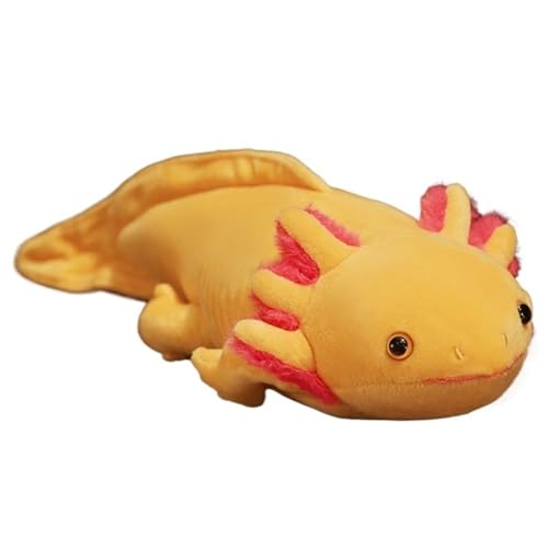 KUKUShining Axolotl Plüschtier, Kuscheltier Plüschpuppe Kissen Weiches Heimdekorationsspielzeug for Kinder Jungen Mädchen(Yellow,45cm/17.7in) von KUKUShining