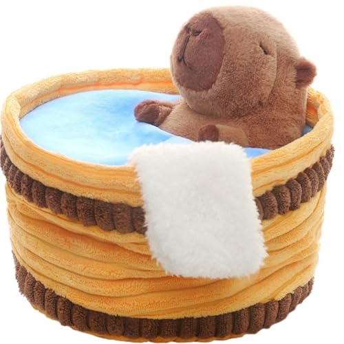 KUKUShining Bade Capybara Plüschtier, Weiches Süßes Lustiges Kuscheltier Plüschkissen Puppe for Erwachsene Kinder Mädchen Geburtstagsgeschenke von KUKUShining