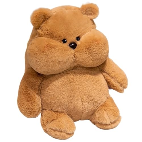 KUKUShining Bär Plüsch, Weiche Kuschelige Stofftiere Puppen Teddys Dekokissen Brauner Teddybär Plüschtier Ostergeschenke Für Kinder(45cm/17.7in) von KUKUShining