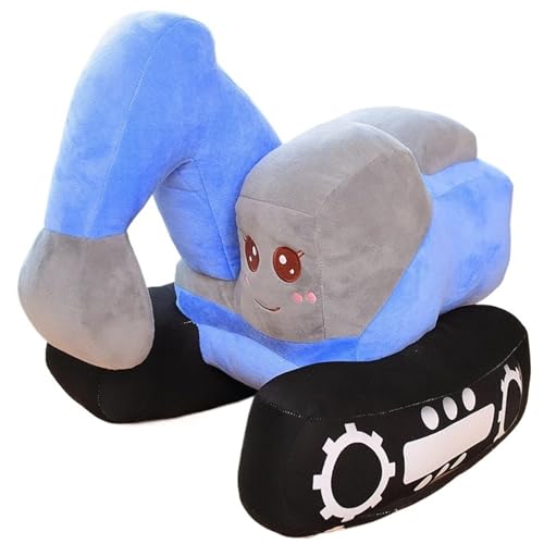 KUKUShining Bagger Plüsch, Simulation Ausgestopfter Cartoon Puppe Technisches Fahrzeug Bagger Spielzeug for Kinder Feiertags Geburtstagsgeschenk(Blue,26cm/10.2in) von KUKUShining