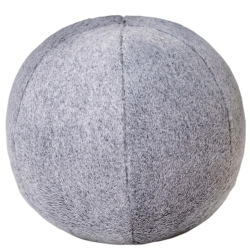KUKUShining Ball Plüschtier, Weiches Großes Ausgestopftes Umarmungskissen Im Nordischen Stil Kugelförmig Flauschig for Kissen Zimmer Sofa(Black) von KUKUShining