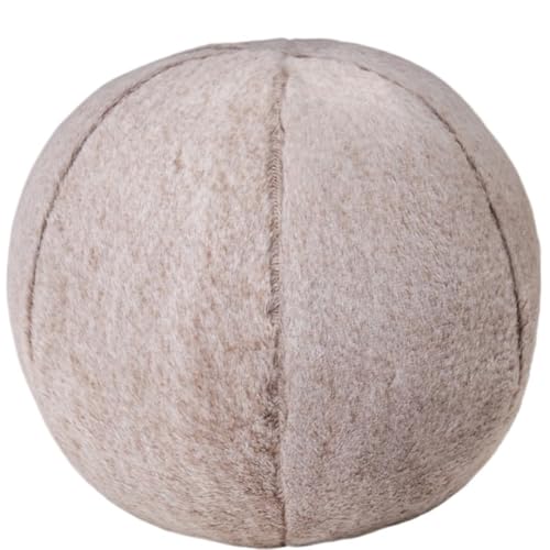 KUKUShining Ball Plüschtier, Weiches Großes Ausgestopftes Umarmungskissen Im Nordischen Stil Kugelförmig Flauschig for Kissen Zimmer Sofa(Brown) von KUKUShining