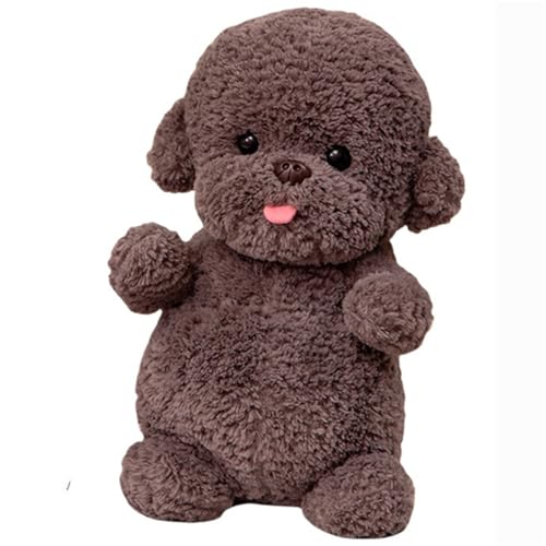 KUKUShining Bichon Frise Plüsch, Simulation Teddy Hund Kuscheltiere Puppe Kuschel Welpe Plüschtier Spielzeug Geschenke Für Kinder(Gray,32cm/12.6in) von KUKUShining