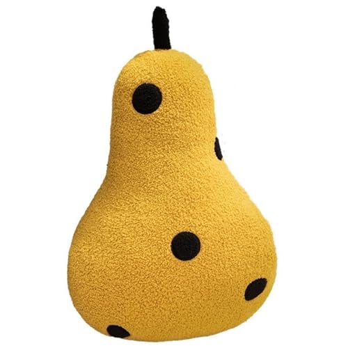 KUKUShining Birnen Plüschtier, Weiches Kuscheliges Leckeres Flauschiges Kawaii Plüschkissen for Kinder Geschenkparty Weihnachten(Yellow) von KUKUShining