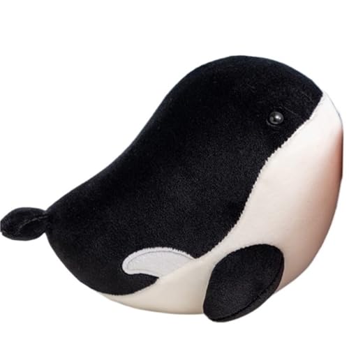 KUKUShining Blauwal Plüschtier, Süßes Weiches Beluga-Plüschtier Ozean Wassertier Kuscheltier Kissenpuppe for Kinder Geschenk for Geburtstag(Black) von KUKUShining