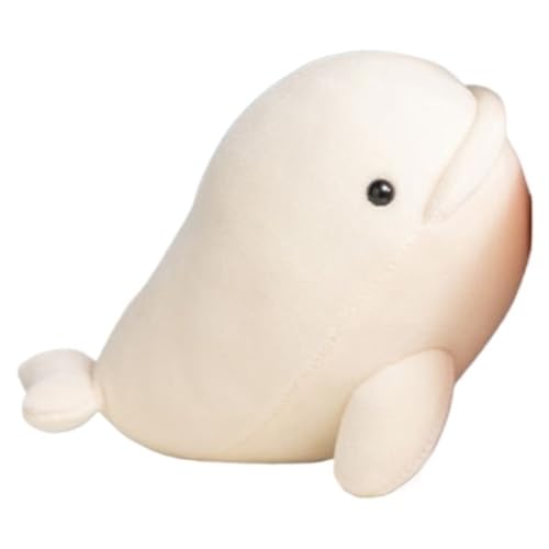 KUKUShining Blauwal Plüschtier, Süßes Weiches Beluga-Plüschtier Ozean Wassertier Kuscheltier Kissenpuppe for Kinder Geschenk for Geburtstag(White) von KUKUShining